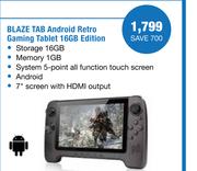 Blaze Tab Android Retro Gaming Tablet 16GB Edition