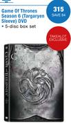 Game Of Thrones Season 6 Targaryen Sleeve DVD 5 Disc Box Set