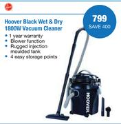 Hoover Black Wet & Dry 1800W Vacuum Cleaner