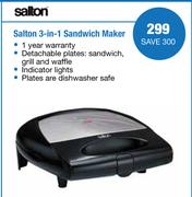 Salton 3 In 1 Sandwich Maker