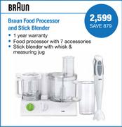 Braun Food Processor And Stick Blender