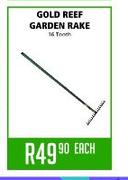 Gold Reef Garden Rake 16 Tooth-Each