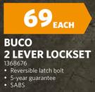 Buco 2 Lever Lockset-Each