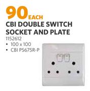 CBI Double Switch Socket And Plate