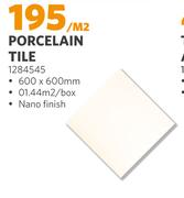 Porcelain Tile 600 x 600mm-Per Sqm