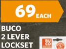 Buco 2 Lever Lock Set-Each