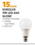 Eurolux 9W LED A60 Globe-Each