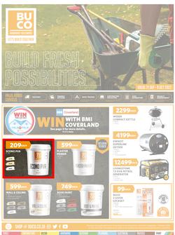 BUCO : Build Fresh Possibilities (21 September - 09 October 2022) | Valid In Athlone, Bergvliet, Blackheath, Bloemfontein, Brits, Burgersfort, Cape Town, Chamdor, Vasco, Claremont, East London, page 1