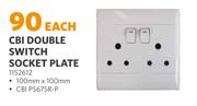 CBI Double Switch Socket Plate 1152612-Each