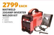 Matweld 200 AMP Inverter Welder Kit 1233307-Each