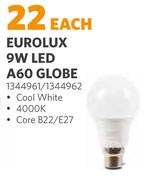 Eurolux 9W LED A60 Globe 1344961/1344962-Each