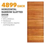 Horizontal Narrow Slatted Door 1094607-Each