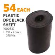 Plastic DPC Black Sheet-110 x 40m x 375 Mic Each