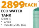 Eco Water Tank 1360615-2750L Each