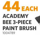 Academy Bee 3 Piece Paint Brush 1004789-Each