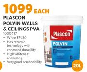 Plascon Polvin Walls & Ceilings PVA 1000487-20L Each