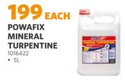 Powafix Mineral Turpentine 1016422-5L Each
