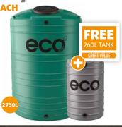 Eco Water Tank 1360615-2750L Each