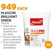 Plascon Brilliant Sheen 1292176-20L Each
