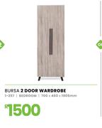Bursa 2 Door Wardrobe 700 x 460 x 1905mm 1-257