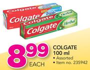 Colgate Assorted-100ml Each