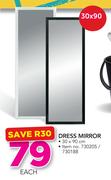 Dress Mirror 30 x 90cm-Each