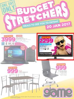 Game : Budget Stretchers (20 Jan 2017 Only), page 1