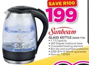 Sunbeam 1.7Ltr Glass Kettle SDGK-170