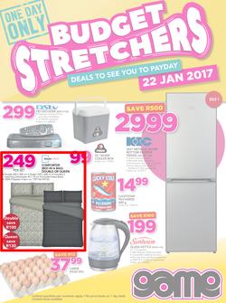 Game : Budget Stretchers (22 Jan 2017 Only), page 1