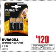 Duracell Plus Power 9V 2'S Pack
