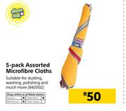 Clean Day 5 Pack Assorted Microfibre Cloth