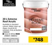 Fired Earth Extreme Roof Acrylic (Green & White)-20Ltr