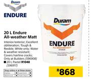 Duram Endure All Weather Matt (Pastel)-20Ltr