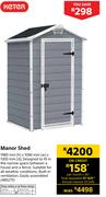Keter Manor Shed 1980 x 1040 x 1300mm