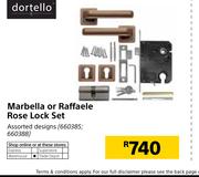 Dortello Marbella Or Raffaele Rose Lock Set