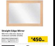 1Straight Edge Mirror 400mm X 610mm-Each