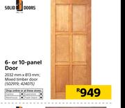 Solid Doors 6 Or 10 Panel Door 2032mm X 813mm