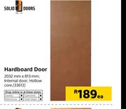 1Solid Doors Hardboard Door 2032mm X 813mm-Each