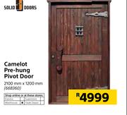 1Solid Doors Camelot Pre-Hung Pivot Door 2100mm X 1200mm-Each
