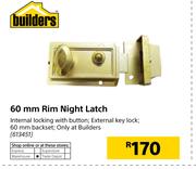 1Builders 60mm Rim Night Latch