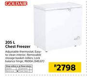 1Goldair 205Ltr Chest Freezer R600A