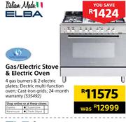 Elba Gas/ Electric Stove & Electric Oven