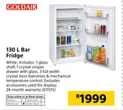 Goldair 130 Ltr Bar Fridge