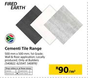 Trento Cementi Tile Range-500mm x 500mm Per Sqm