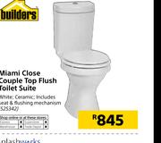 Builders Miami Close Couple Top Flush Toilet Suite