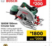 Bosch 1600W 190mm Circular Saw PKS66