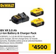 Dewalt 18V XR 5.0 Ah Li-Ion Battery & Charger Pack DCB1150D