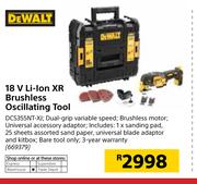 Dewalt 18V Li-Ion XR Brushless Oscillating Tool DSC355NT-XI