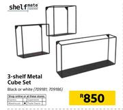 Shelfmate 3 Shelf Metal Cube Set