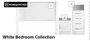 Home&Kitchen White Bedroom Pedestal 450 x 450 x 650mm